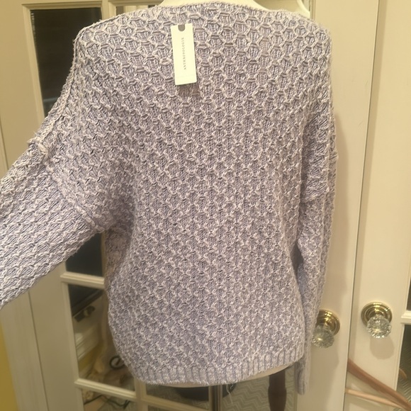 Anthropologie NWT S Textured Knit V-neck Pilcro Cristian Sweater Tie-Dye Lavende - Picture 7 of 14